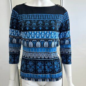 J. Mclaughlin Iconic Catalina Signature Tee Top SZ S